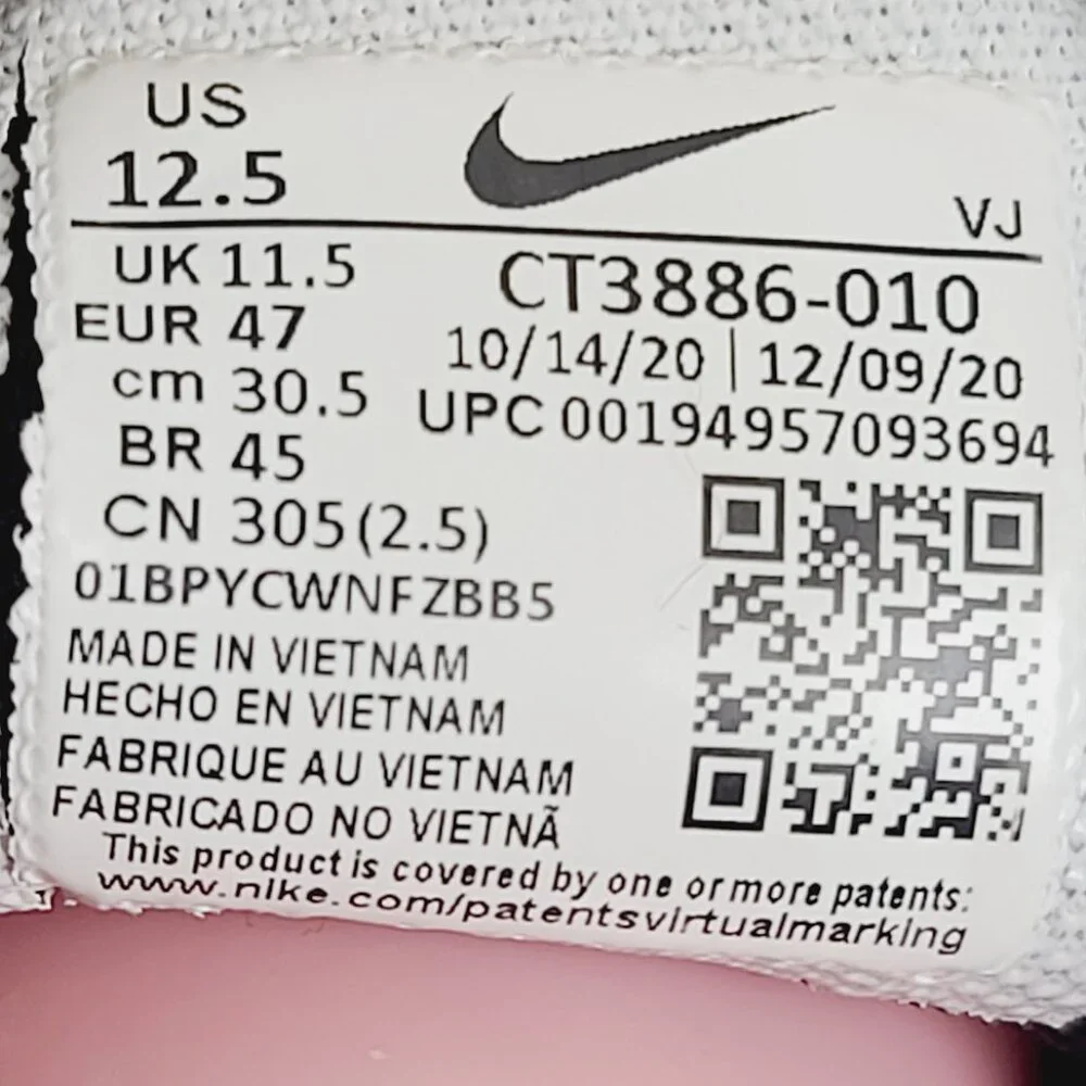 Nike Free Metcon 4 Men's Black White CT3886-010 Training Sneaker Shoes Size 12.5